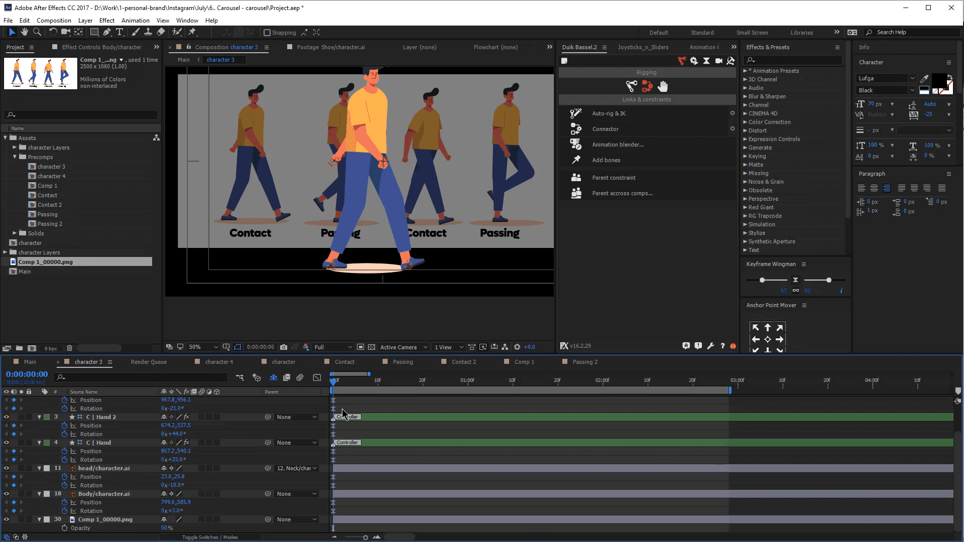 Create a walk cycle (Free Project files) - Kashu